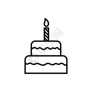 生日X展架模板cake图标矢量设计模板背景