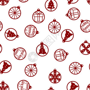 具有设计壁纸材料包装的圣诞节符号无缝圣诞节模式高清图片