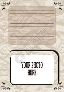 相册框用于家庭相册社交媒体账户页面背景或屏幕保护程序以及描述或文字的图片框插画