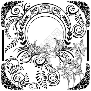 装饰花卉框架卡通矢量设计背景背景图片