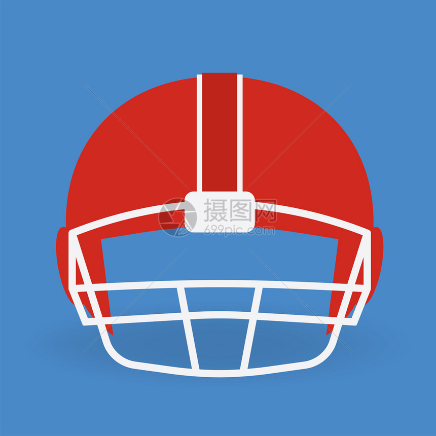 美国足球红头盔体育概念图片