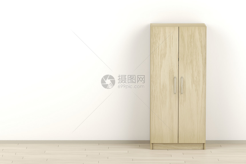 室内现代木制衣柜前部视图图片