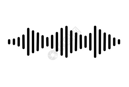 UI模板图片白色背景上的音频信号图标平面样式网站设计标识应用程序ui音波符号的频图标乐脉冲符号等效背景