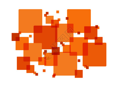 橙色交叉方形的抽象背景简单平板设计图片