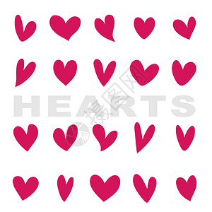 情人节时不同形状红心的一组图片