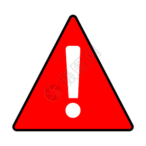 红肩标记白色背景上的红警告注意提醒平面样式提醒注意图标模板识带有感叹点标记的加载志感叹危险背景