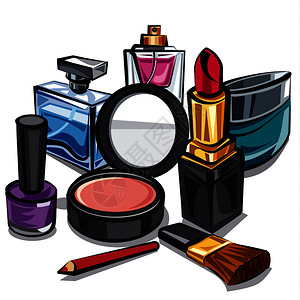 化妆品和香水背景图片