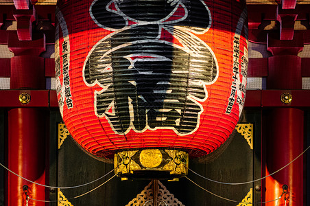 兰纳灯笼东京最著名的宗教吸引和公认的标志背景