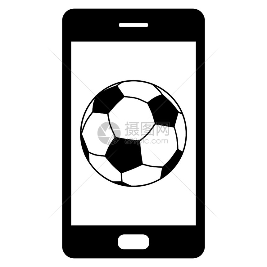 足球和智能手机图片