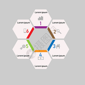 商业信息工作流程团队战略抽象信息设计模板有6个选项图片