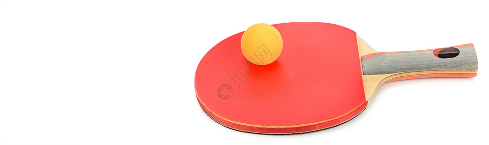 白背景的乒乓球和免费的文字空间宽广的照片背景图片