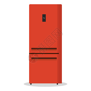 红色冰箱背景图片