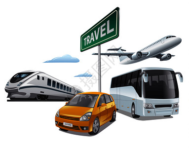 旅行交通运输汽车工具图背景图片