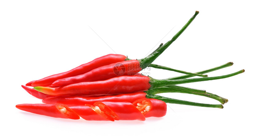 红辣椒孤立在白色背景图片