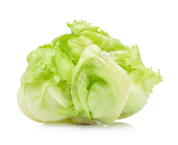 白色背景的绿冰山生菜高清图片