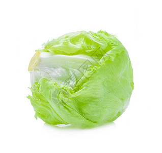 白色背景的绿冰山生菜高清图片