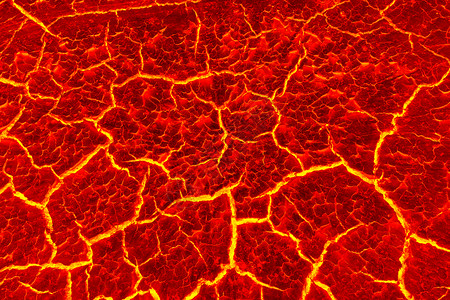 火山爆发后红裂地面质热高清图片