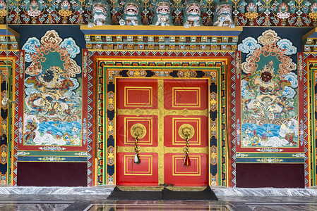 拉朗修道院门万格锡基姆因迪亚高清图片