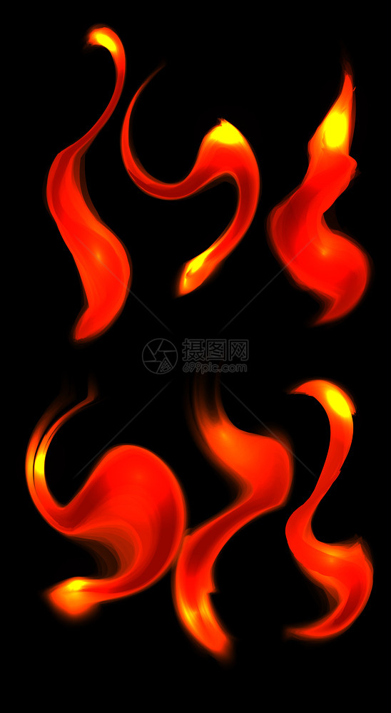 红色火焰矢量设计元素图片