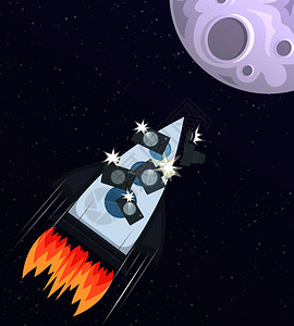 宇宙飞船发射背景图片