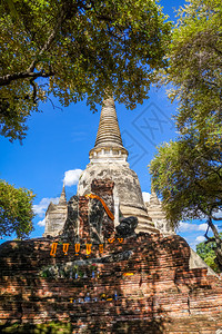 菲特森泰国大城府的佛寺泰国大城府的佛寺背景