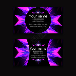 双面打印双向neo商务卡向量模板型用于艺术家dj和您设计的元素设计图片