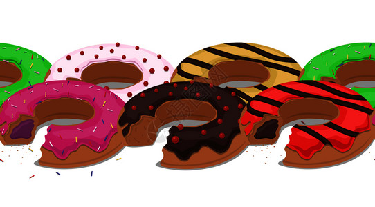 甜甜圈矢量插画图片