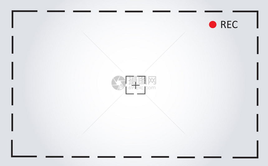 相机记录屏幕矢量插图背景图片