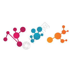 分子结构化学式插画