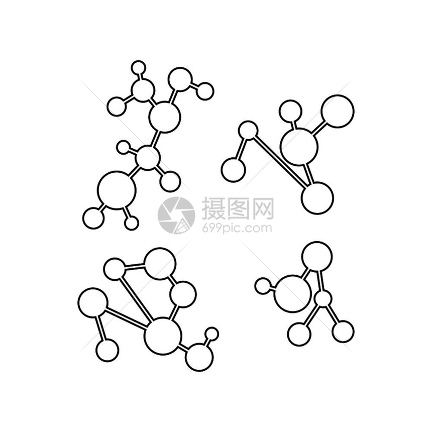 分子结构化学式简笔画图片