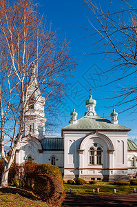 俄罗斯正统祷告堂冬天大窗户外观摩托马奇图片