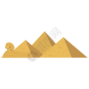 埃及人金字塔矢量图插画