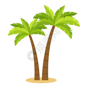 热带地区棕榈树矢量元素插画