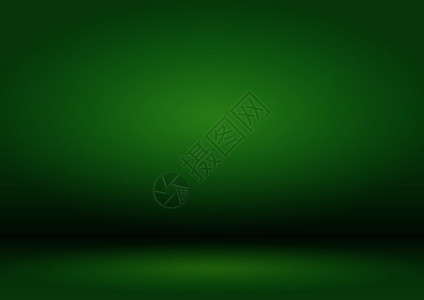 绿色工作室背景空白带有vignet蓝色背景由光源照亮背景图片