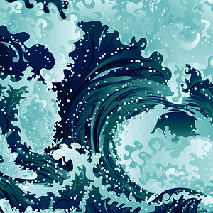 大海海浪背景设计图片