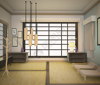 内室日本客厅设计3D图片