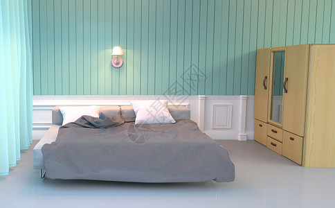 室内卧欧元房间优雅风格3D图片