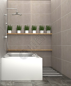 现代洗手间浴室内设计3D图片