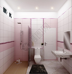 粉红色现代风格3D图片
