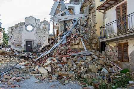 乐天玛特素材被地震摧毁的城市背景