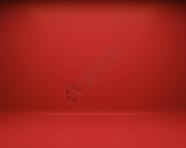 红色地板和墙壁背景3D图片