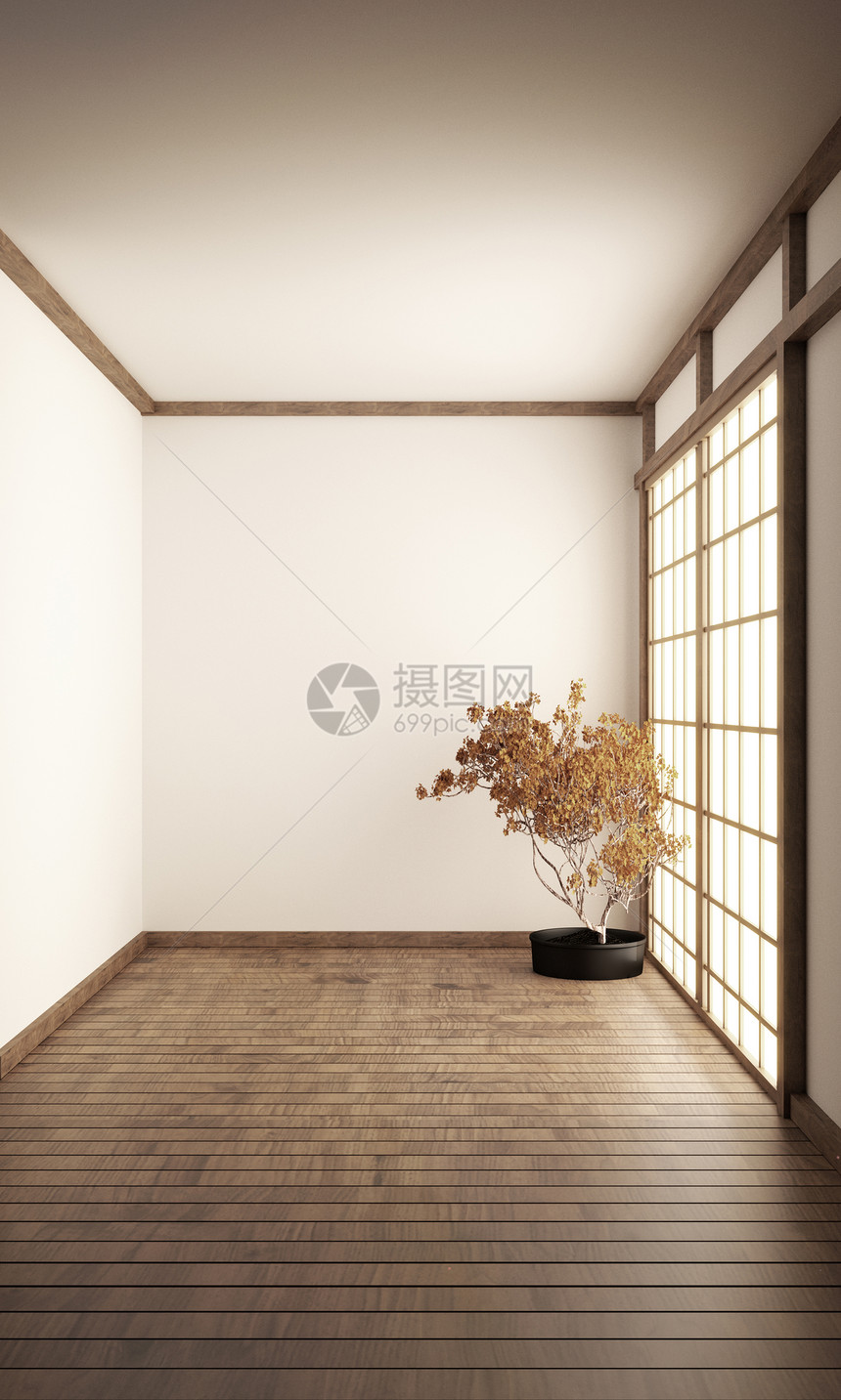Japn房间风格模拟室内设计3D翻譯图片