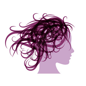 紫色矢量符号美发图片