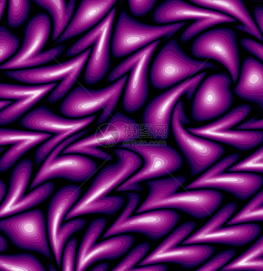 黑色表面的梯度紫球抽象模式图片