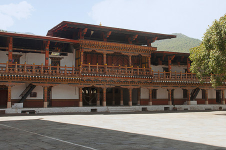 Bhutan的Pkhdzong内建筑Buhtan的Pkh图片