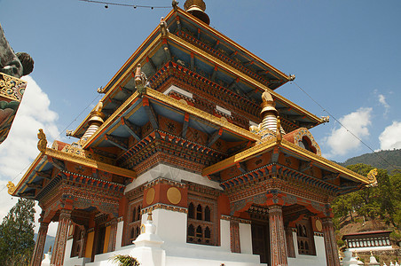 卡姆bhutan区普纳卡背景