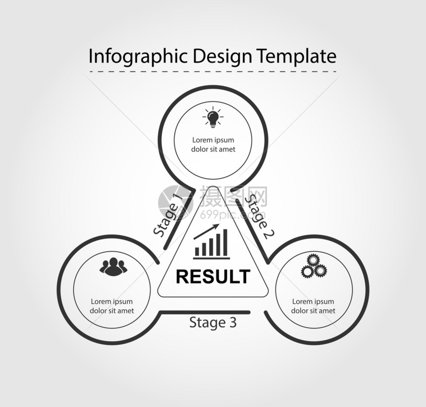 地理设计模板商业成功培训或晋升的三个步骤平板设计图片