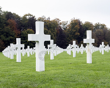 停战美国和纪念碑的绿色草和白十字背景