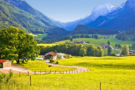 伯尔赫提斯加登阿卑山区域风景巴伐利亚地区高清图片