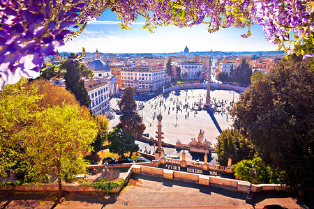 人民广场或在永恒城市的罗马观中从上而下意大利首都图片